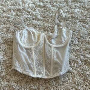 Urban Outfitters White Corset Top